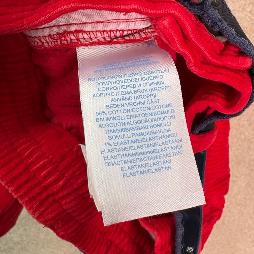 RALPH LAUREN Corduroy Pants Baby Boy 12M Red Belted 12 Months Preppy - Picture 7 of 8